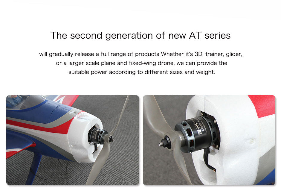 T-Motor AT2826 3D F3A Fixed Wing Long Shaft Brushless Motor-KV1100