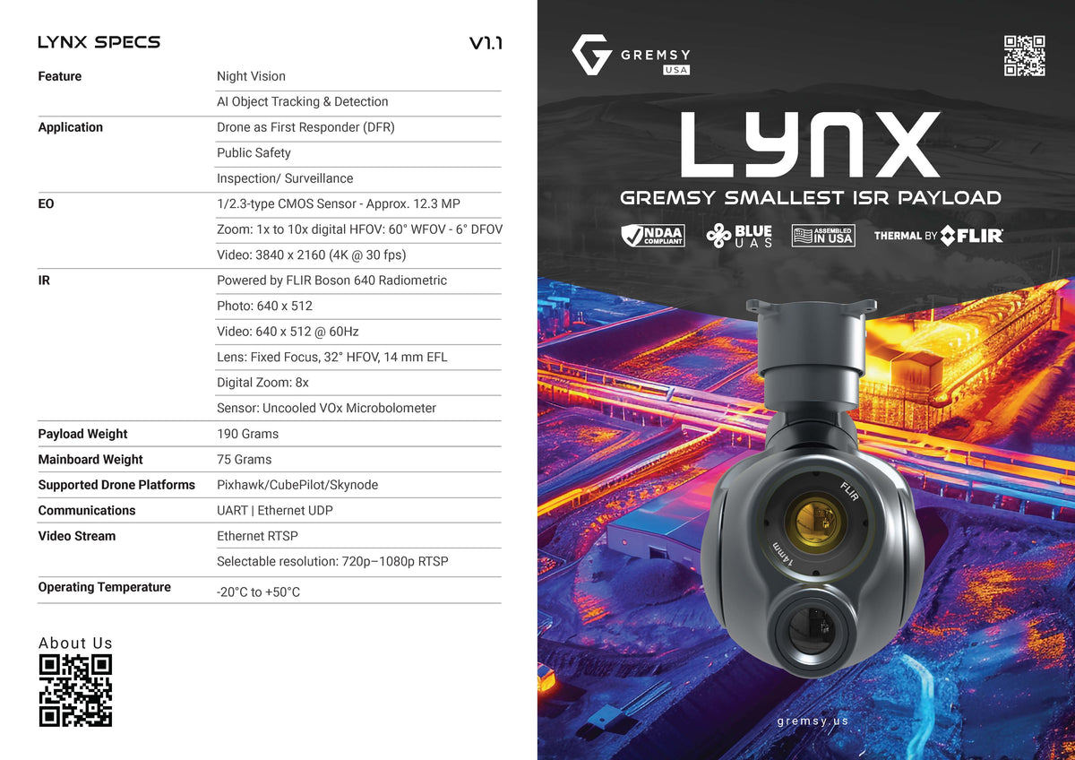 Gremsy LYNX NDAA Complete Solution
