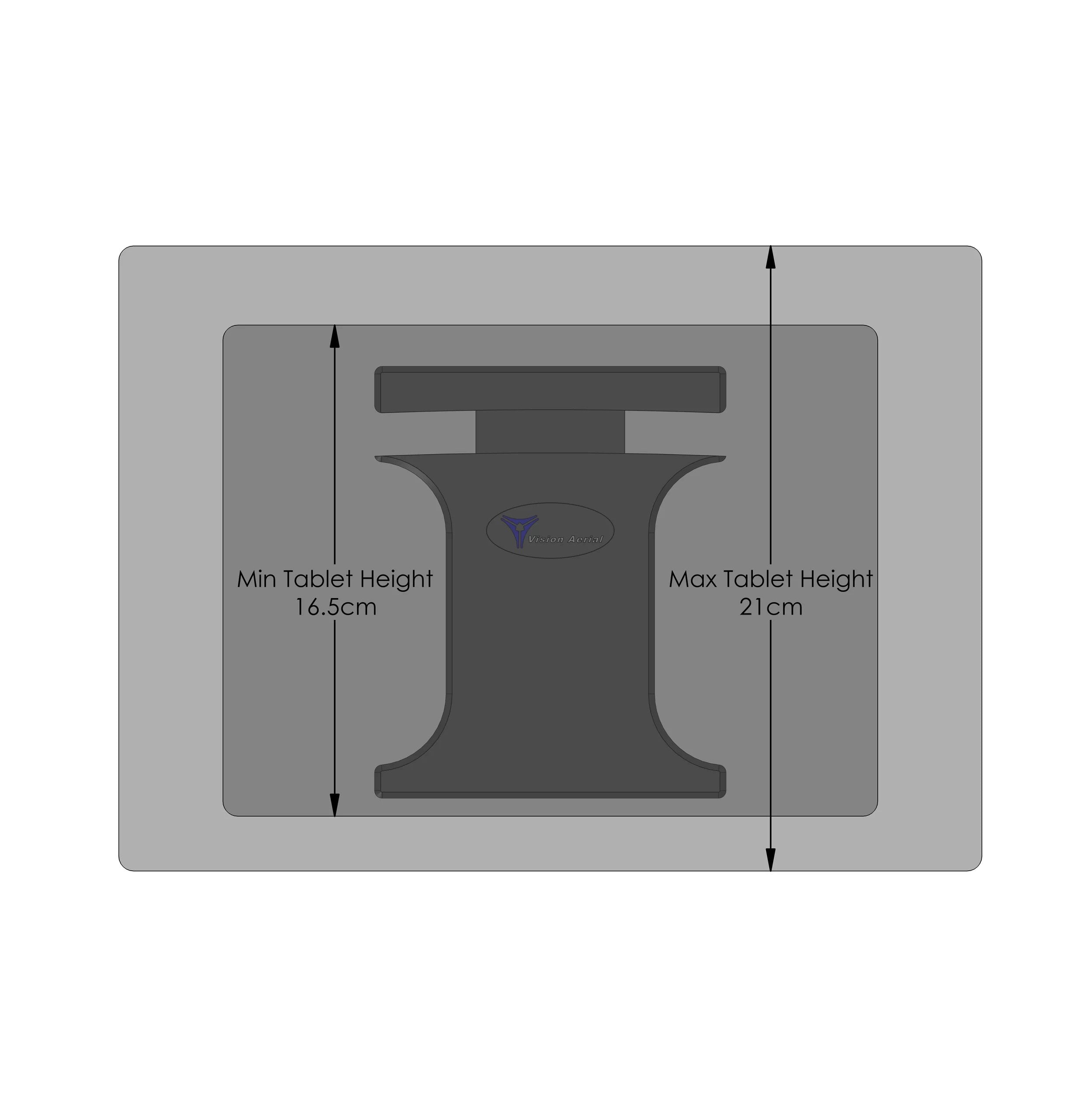 Vision Aerial Herelink Black Tablet Mount