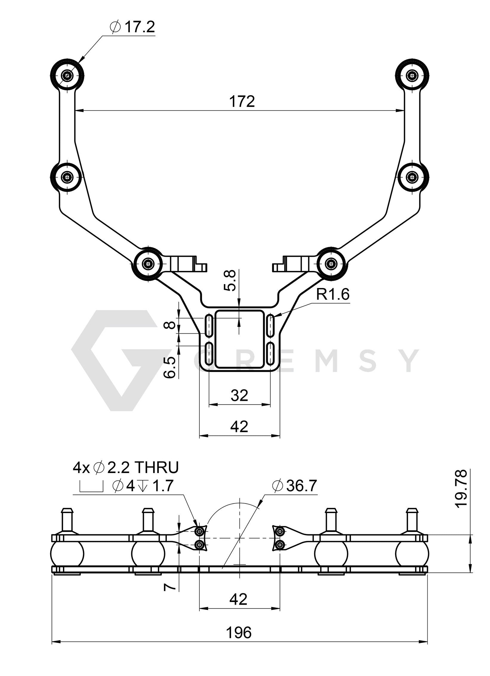 Gremsy TWO-AXIS MIO STANDARD DAMPING