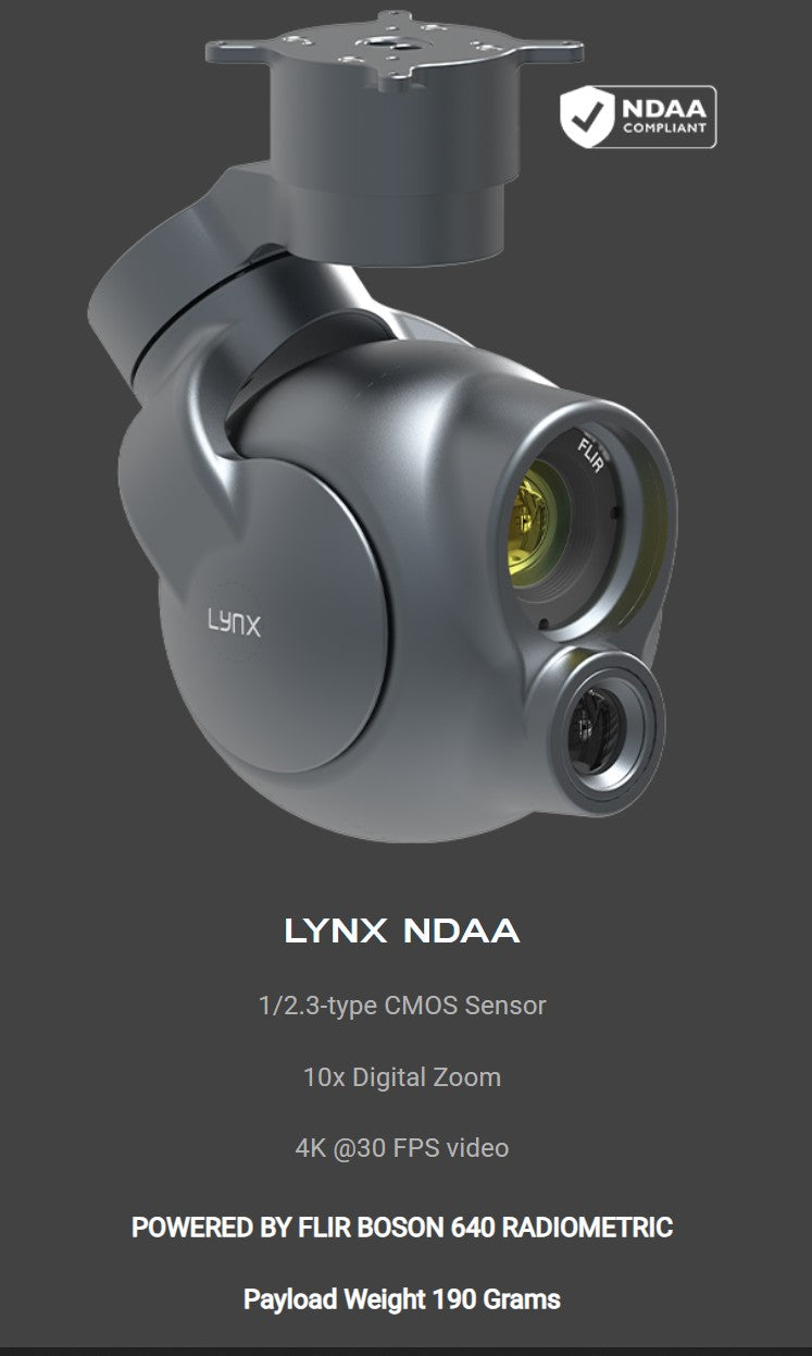Gremsy LYNX NDAA ISR Payload – EO + IR Thermal Gimbal for UAV